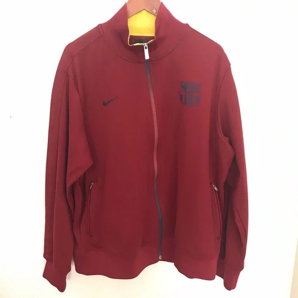Nike Barcelona Burgundy Track Full Zip Jacket - Picture 1 of 8